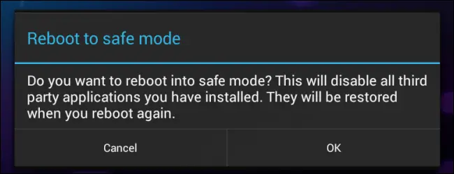 safe mode prompt