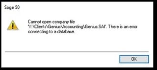 Sage 50 Unable To Open Company File