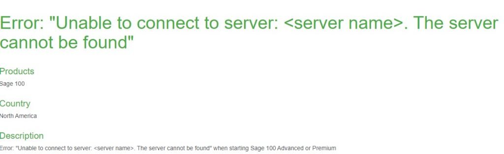 Unable to connect to server