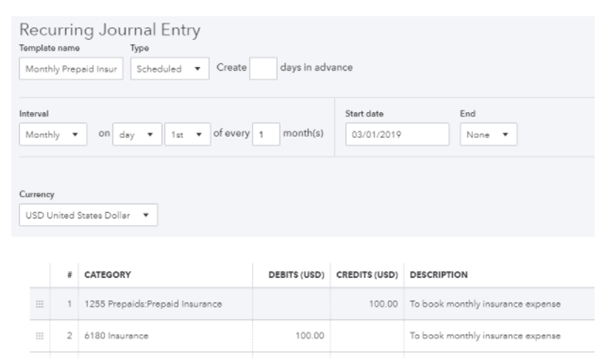 Make Recurring Journal Entry