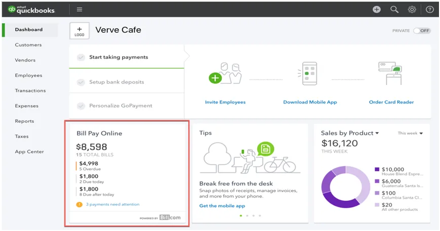 Bill in QuickBooks