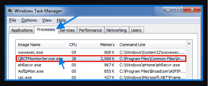 QBCFMonitorService not Running