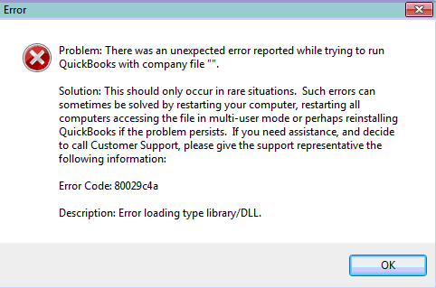 QuickBooks Error 80029c4a