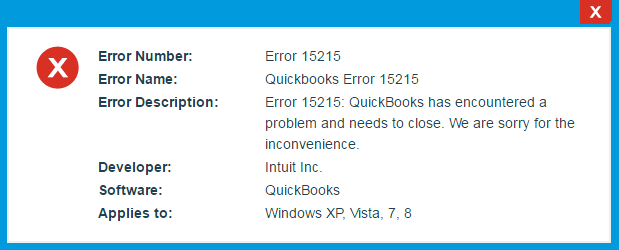 quickbooks error 15215