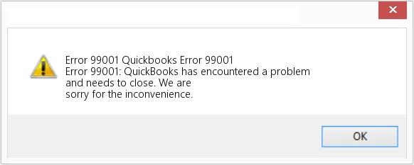 quickbooks error 99001