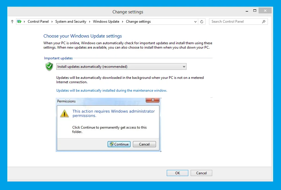 this action requires windows administrator permissions error